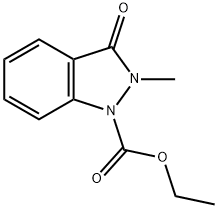 2,3-Dihydro-2-methyl-3-oxo-1H-indazole-1-carboxylic acid ethyl ester 结构式