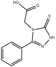 2-(3-苯基-5-硫代-1,5-二氢-4H-1,2,4-三唑-4-基)乙酸 结构式