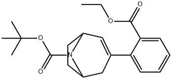 8-Boc-3-(2-ethoxycarbonylphenyl)-8-aza-bicyclo[3.2.1]oct-2-ene 结构式