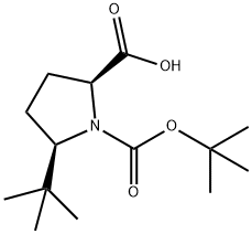 (2S,5R)-N-Boc-5-叔丁基吡咯烷-2-甲酸 结构式