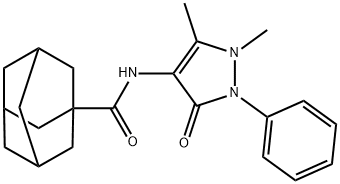 N-Antipyrinyl-1-adamantanecarboxamide 结构式