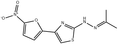 2-(2-ISOPROPYLIDENEHYDRAZINO)-4-(5-NITRO-2-FURYL)THIAZOLE 结构式