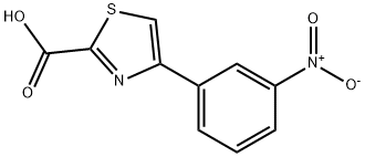 4-(3-硝基苯基)噻唑-2-甲酸 结构式