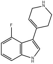 4-氟-3-(1,2,3,6-四氢-4-吡啶基)-1H-吲哚 结构式