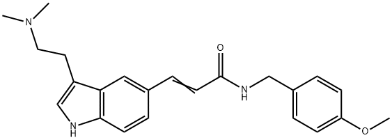 3-[3-(2-DIMETHYLAMINOETHYL)-1H-INDOL-5-YL]-N-(4-METHOXYBENZYL)ACRYLAMIDE 结构式