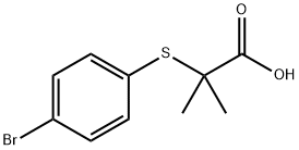 2-[(4-溴苯基)硫烷基]-2-甲基丙酸 结构式
