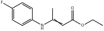 3-(4-氟苯氨基)丁烯酸乙酯 结构式