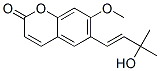 6-[(E)-3-Hydroxy-3-methyl-1-butenyl]-7-methoxy-2H-1-benzopyran-2-one 结构式
