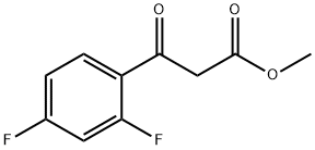 2',4'-二氟苯基苯甲酰基乙酸甲酯 结构式