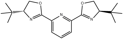 2,6-双[(4R)-4-叔丁基-2-唑啉基]吡啶 结构式