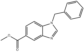 1-苄基苯并咪唑-5-羧酸甲酯 结构式