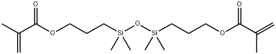 双-3-甲基丙烯基氧丙基化四甲基二硅氧烷 结构式