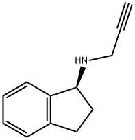 (S)-N-(2-丙炔基)-2,3-二氢茚-1-胺 结构式
