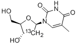 [2'-13C]THYMIDINE 结构式