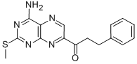 1-[4-Amino-2-(methylthio)-7-pteridinyl]-3-phenyl-1-propanone 结构式