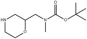 甲基(吗啉-2-基甲基)氨基甲酸叔丁基酯 结构式