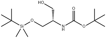 [(1S)-2-[[(tert-Butyl)diMethylsilyl]oxy]-1-(hydroxyMethyl)ethyl]-carbaMic Acid tert-Butyl Ester 结构式