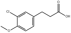 3-(3-氯-4-甲氧苯基)丙酸 结构式