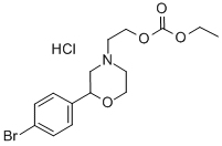 Carbonic acid, 2-(2-(4-bromophenyl)-4-morpholinyl)ethyl ethyl ester, h ydrochloride 结构式