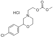 Carbonic acid, 2-(2-(4-chlorophenyl)-4-morpholinyl)ethyl methyl ester,  hydrochloride 结构式