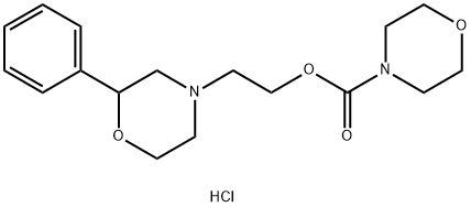 2-(2-phenylmorpholin-4-yl)ethyl morpholine-4-carboxylate hydrochloride 结构式