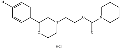 1-Piperidinecarboxylic acid, 2-(2-(4-chlorophenyl)-4-morpholinyl)ethyl  ester, monohydrochloride 结构式