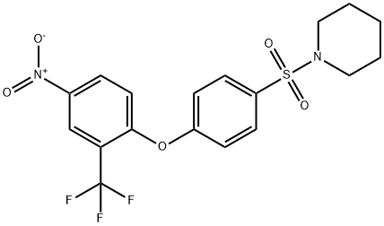 1-({4-[4-Nitro-2-(trifluoromethyl)phenoxy]phenyl}sulfonyl)piperidine 结构式