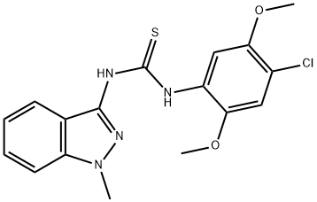 N-(4-Chloro-2,5-dimethoxyphenyl)-N'-(1-methyl-1H-indazol-3-yl)thiourea 结构式