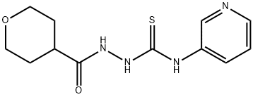 N-Pyridin-3-yl-2-(tetrahydro-2H-pyran-4-ylcarbonyl)hydrazinecarbothioamide 结构式