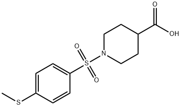 1-{[4-(甲巯基)苯基]磺酰基}哌啶-4-羧酸 结构式