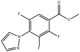 Methyl 2,3,5-trifluoro-4-(1H-pyrazol-1-yl)benzoate 结构式