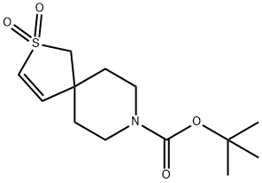 2-硫-8-氮杂螺[4.5]十-3-烯-8-甲酸2,2-二氧化叔丁酯 结构式