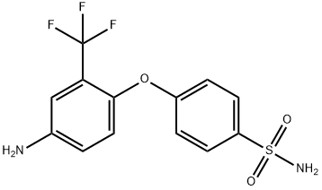 4-[4-Amino-2-(trifluoromethyl)-phenoxy]benzenesulfonamide 结构式