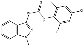 N-(2,4-Dichloro-6-methylphenyl)-N'-(1-methyl-1H-indazol-3-yl)thiourea 结构式