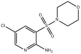 5-Chloro-3-(morpholin-4-ylsulfonyl)pyridin-2-amine 结构式