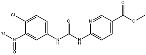 Methyl 6-({[(4-chloro-3-nitrophenyl)-amino]carbonyl}amino)nicotinate 结构式