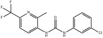 N-(3-Chlorophenyl)-N'-[2-methyl-6-(trifluoromethyl)pyridin-3-yl]urea 结构式