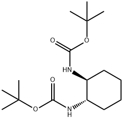 (1S,2S)-N,N'-DIBOC-1,2-CYCLOHEXANEDIAMINE 结构式