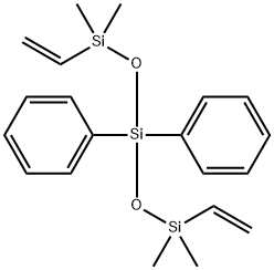 1,5-二乙烯基-3,3-二苯基-1,1,5,5-四甲基三硅氧烷 结构式