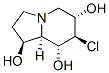 1,6,8-Indolizinetriol, 7-chlorooctahydro-, 1S-(1.alpha.,6.beta.,7.alpha.,8.beta.,8a.beta.)- 结构式