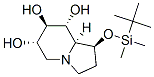 6,7,8-Indolizinetriol, 1-(1,1-dimethylethyl)dimethylsilyloxyoctahydro-, 1S-(1.alpha.,6.beta.,7.alpha.,8.beta.,8a.beta.)- 结构式