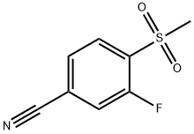 3-氟-4-(甲磺酰基)苄腈 结构式