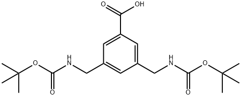 3,5-双(((叔丁氧基羰基)氨基)甲基)苯甲酸 结构式
