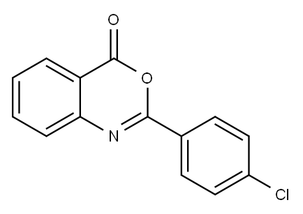 2-(p-Chlorophenyl)-4H-3,1-benzoxazin-4-one 结构式