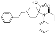 4-PIPERIDINECARBOXYLIC ACID, 4-[(1-OXOPROPYL)PHENYLAMINO] 结构式