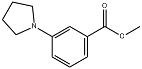 3-(1-吡咯烷基)苯甲酸甲酯 结构式