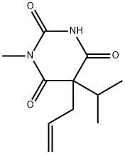 5-烯丙基-5-异丙基-1-甲基巴比妥酸 结构式