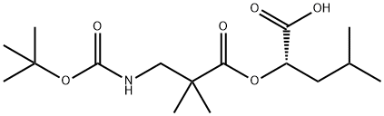 (2S)-2-{[3-(TERT-BUTOXYCARBONYL)-2,2-DIMETHYLPROPANOYL]OXY}-4-METHYLPENTANOIC ACID 结构式