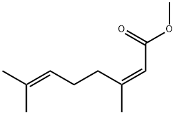(Z)-3,7-二甲基-2,6-辛二烯酸甲酯 结构式