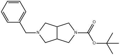 5-苄基六氢吡咯并[3,4-C]吡咯-2-羧酸叔丁酯 结构式
